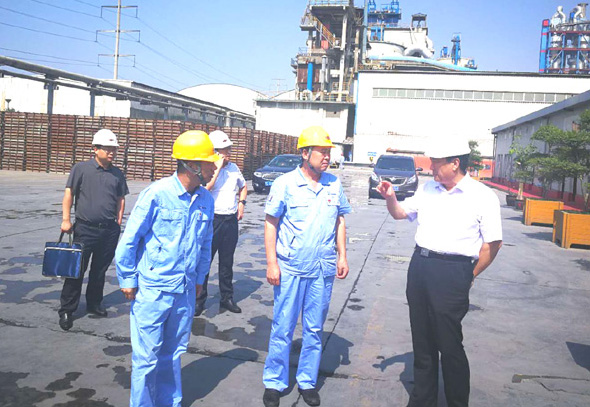 新安縣縣長郅書安到萬基控股集團墻材公司調(diào)研